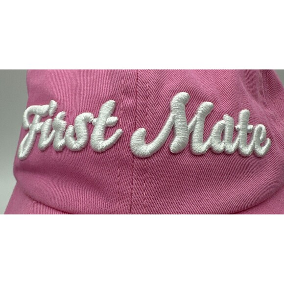 First Mate Boating Fishing Baseball Cap Hat Anchor West Marine Pink Adjustable - Picture 4 of 14